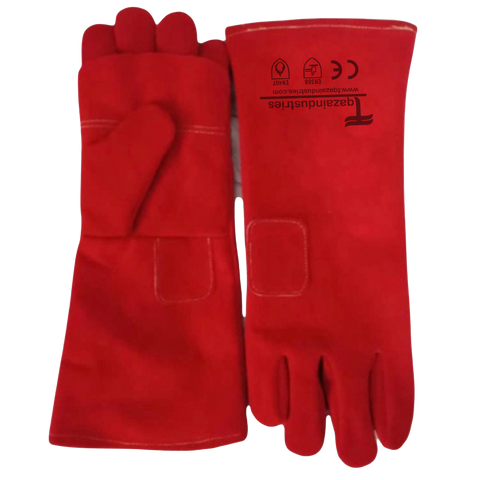 Red Heat Resistance Gloves Elbow Length (IT-122)